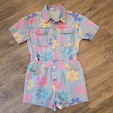 Denim Daisy Romper