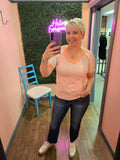 Let’s Get Sporty Raglan in Coral