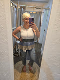 Pieced Peplum Tank