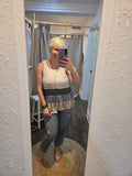 Pieced Peplum Tank