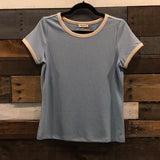 Ribbed Ringer Tee