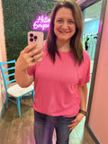 Favorite Round Neck Ribbed Tee