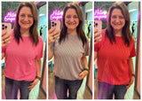 Favorite Round Neck Ribbed Tee
