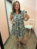 Frolicking Fronds Mommy and Me Dress