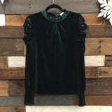 Dreaming of a Velvet Christmas Top in Green