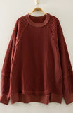 The Thermal Sweatshirt in Burgundy