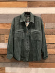 Corduroy Shacket in Dark Green