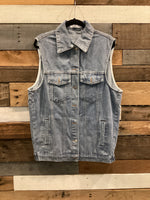 Oversized Denim Vest