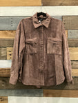 Corduroy Shacket in Brown