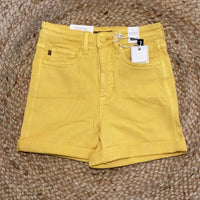 Judy Blue Yellow Cuffed Shorts