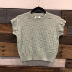 Mint Checkers Top