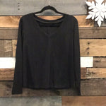 Black Seamed Tee