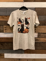 Black Cats Leopard Tee