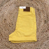 Judy Blue Yellow Cuffed Shorts