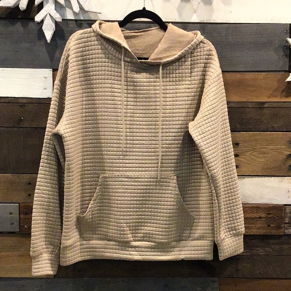 Khaki Quilted Hoodie