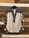 Fall on the Farm Top in Blue