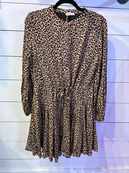 Buttoned Up Leopard Dress