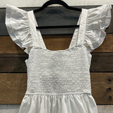 Flutter White Dress