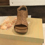 Very G Liberty Tooled Wedge Sandals