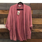 Cotton Kimono in Faded Berry