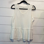 Go To Peplum Tank in White