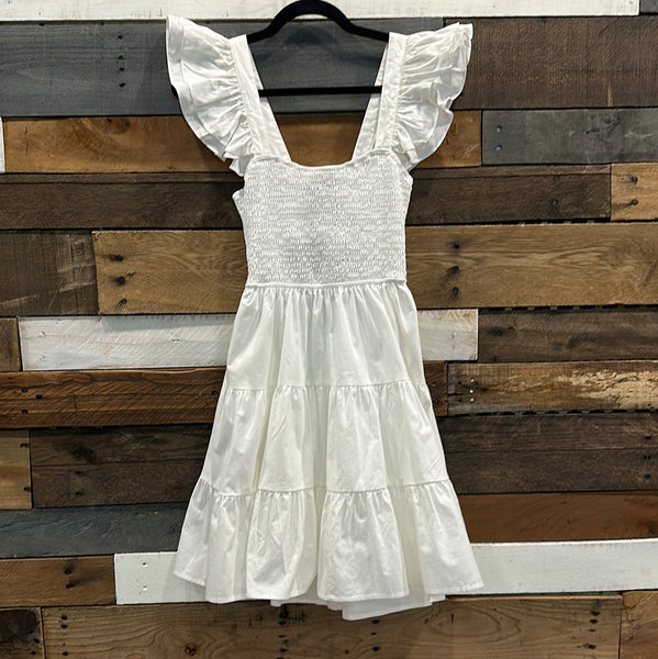 Flutter White Dress