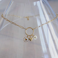 Lock and Heart Charm Necklace