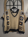 Boho Granny Square Sweater