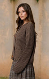 Marled Coffee Cardigan