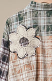 Sage Flowers Flannel