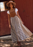 Autumn Patchwork Overall Dress