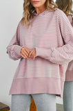 Mauve Striped Hoodie