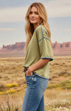 Striped Boxy Tee in Yellow