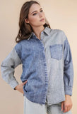 All the Stripes Chambray Top