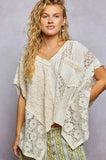 Oversized Patchwork Lace Top