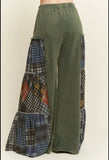 Plaid Patchwork Pant