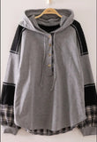 Plaid Patchwork Hoodie