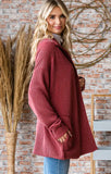 Ribbed Burgundy Shacket