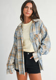 Noelle Flannel in light blue