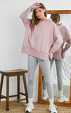 Mauve Striped Hoodie