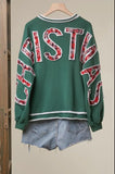 Merry CHRISTMAS Sweatshirt in green