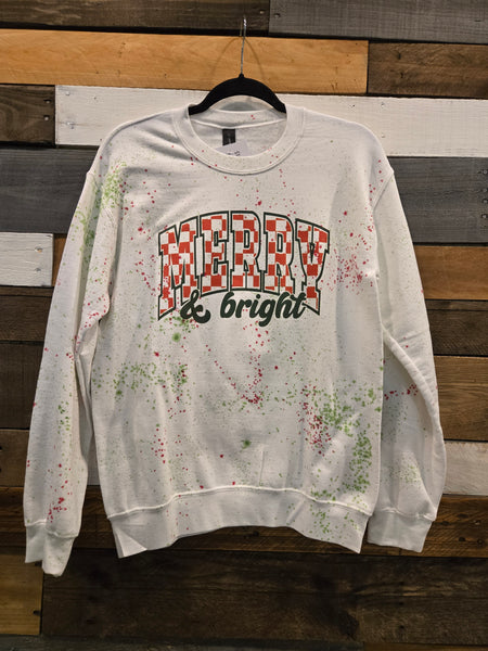 Merry & Bright Splatter Sweatshirt