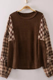 Chocolate Plaid Top