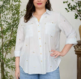 Flirty Floral Button Down
