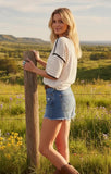 Dots Boxy Tee in Ivory