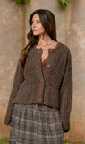 Marled Coffee Cardigan
