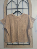 Washed Boxy Tee in Brown