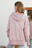 Mauve Striped Hoodie
