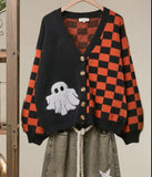 Spooky Checkered Cardigan