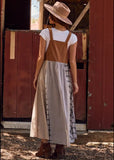 Autumn Patchwork Overall Dress